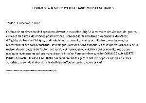 2022 11 01 TOULON HOMMAGE AUX MORTS POUR LA FRANCE CIVILS ET MILITAIRES